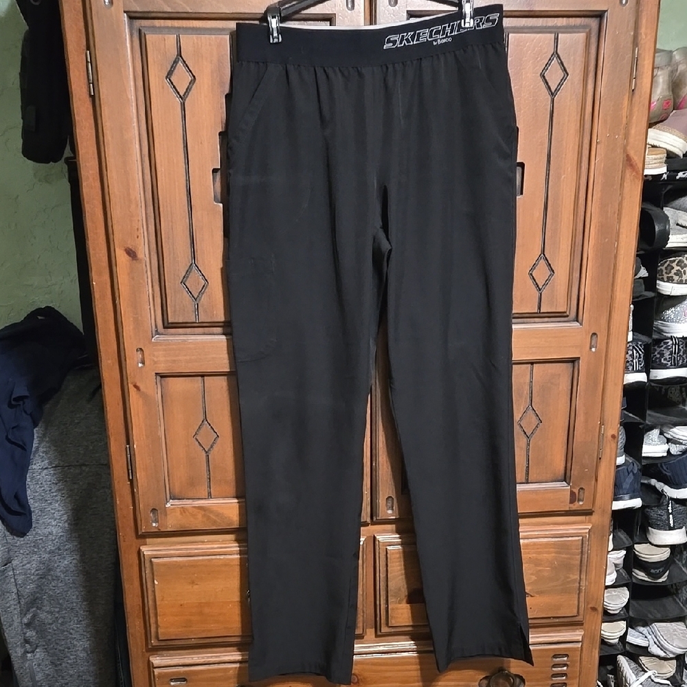 Skechers Black Scrub Pants, sz Medium